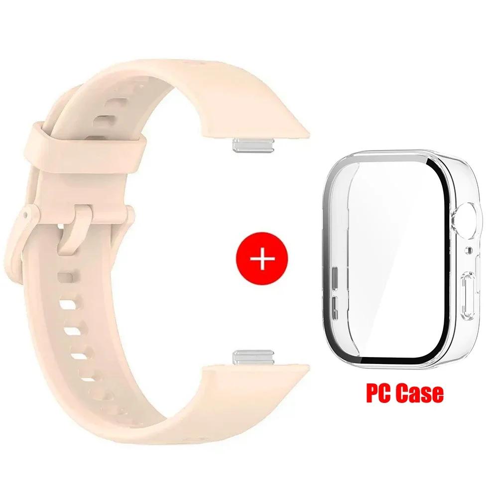 Case+Silicone Band For Huawei Watch Fit 3 Strap sport bracelet Tempered Glass cover Protector for Huawei Fit3 correa Accessories