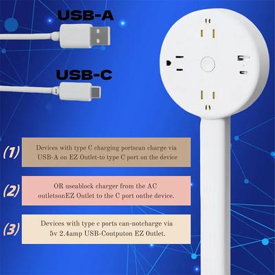 EU Electrical Outlet Extender Plug Wall Outlet Extender Extendable Wall Socket For Behind Couches Nightstands Desks Tool Parts