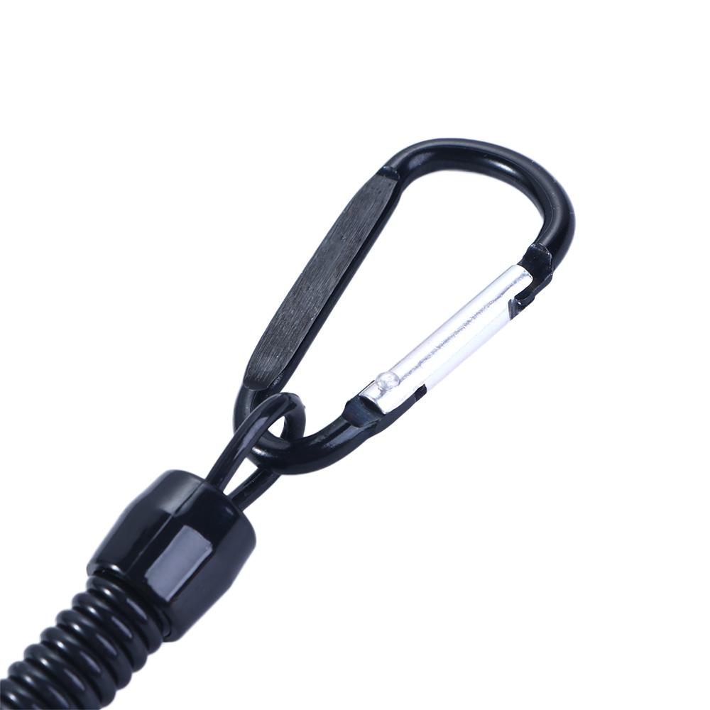 Camping Anti-lost Tools Tackle Elastic Retractable Fishing String Spring Rope Lanyards Carabiner