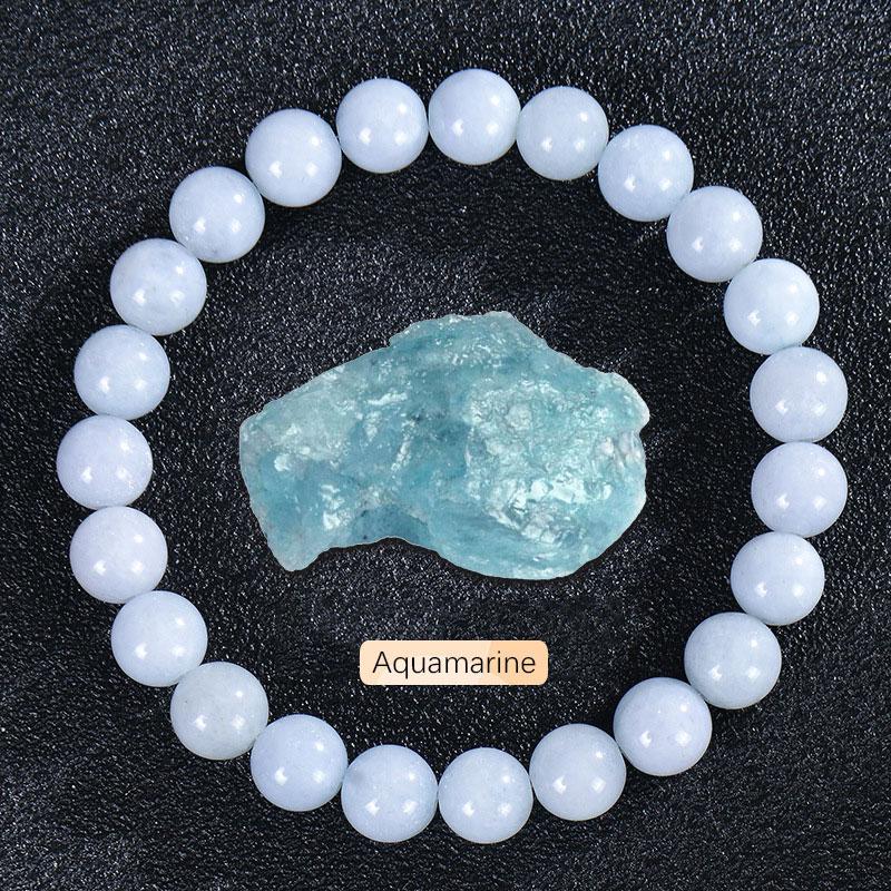 Originalt stensmycke för kvinnor män trendigt Blå Apatit pärlade Zirkon armband chefens dag scen medarbetaruppskattningsgåvor