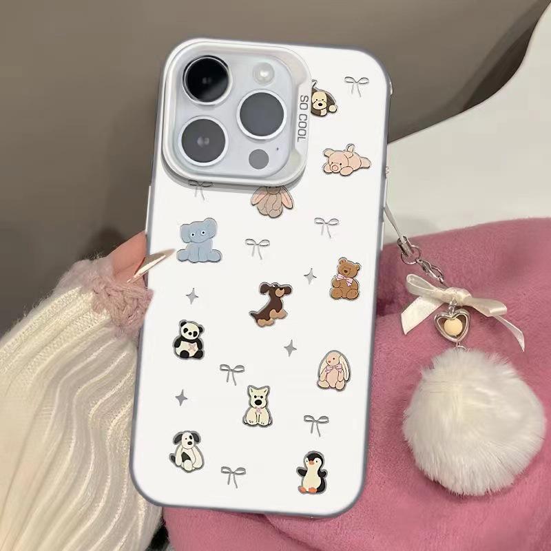 

Чехол для телефона Animal Bow для iPhone 12/13/14 Pro Max, 15 Pro, 16 Plus - милый индивидуальный дизайн для девочек iPhone 7 Plus/8 Plus