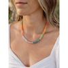 New Rainbow Natural Stone Necklace, a Stylish Clavicle Chain with a Chic Design, Perfect for Beach Vacations and Trendy Outfits