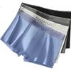 THREEGUN [Impression Series] Men's Underwear, Men's Boxer Briefs, Pure Cotton 7A Antibacterial Seamless Shorts, Fashionable Color-Block Style