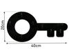 Wooden key hanger Retro Key Black