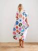 2025 European-American Casual Linen Lace Tie-up Dress