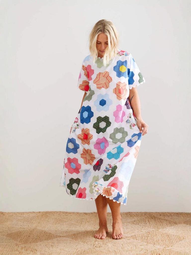 2025 European-American Casual Linen Lace Tie-up Dress