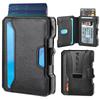 Popular One-click Elastic Card, Metal Leather Card Bag, RFID Anti-theft Brush Function, Multi-card Men's Wallet