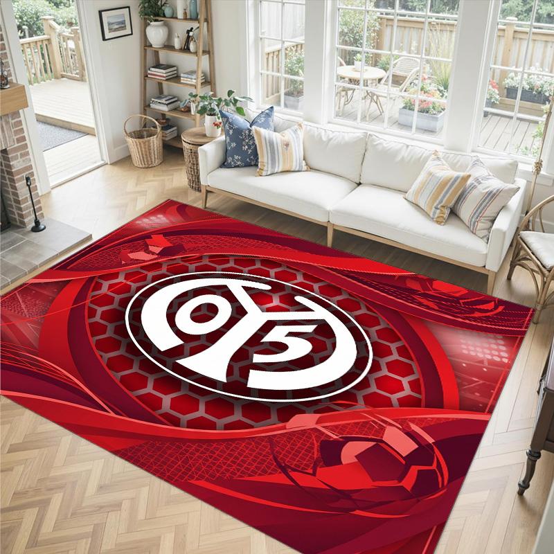 Tappeto in velluto di cristallo design FC Mainz Accogliente Non?Tappeto Stampato Antiscivolo per Camera da Letto Soggiorno Ingresso