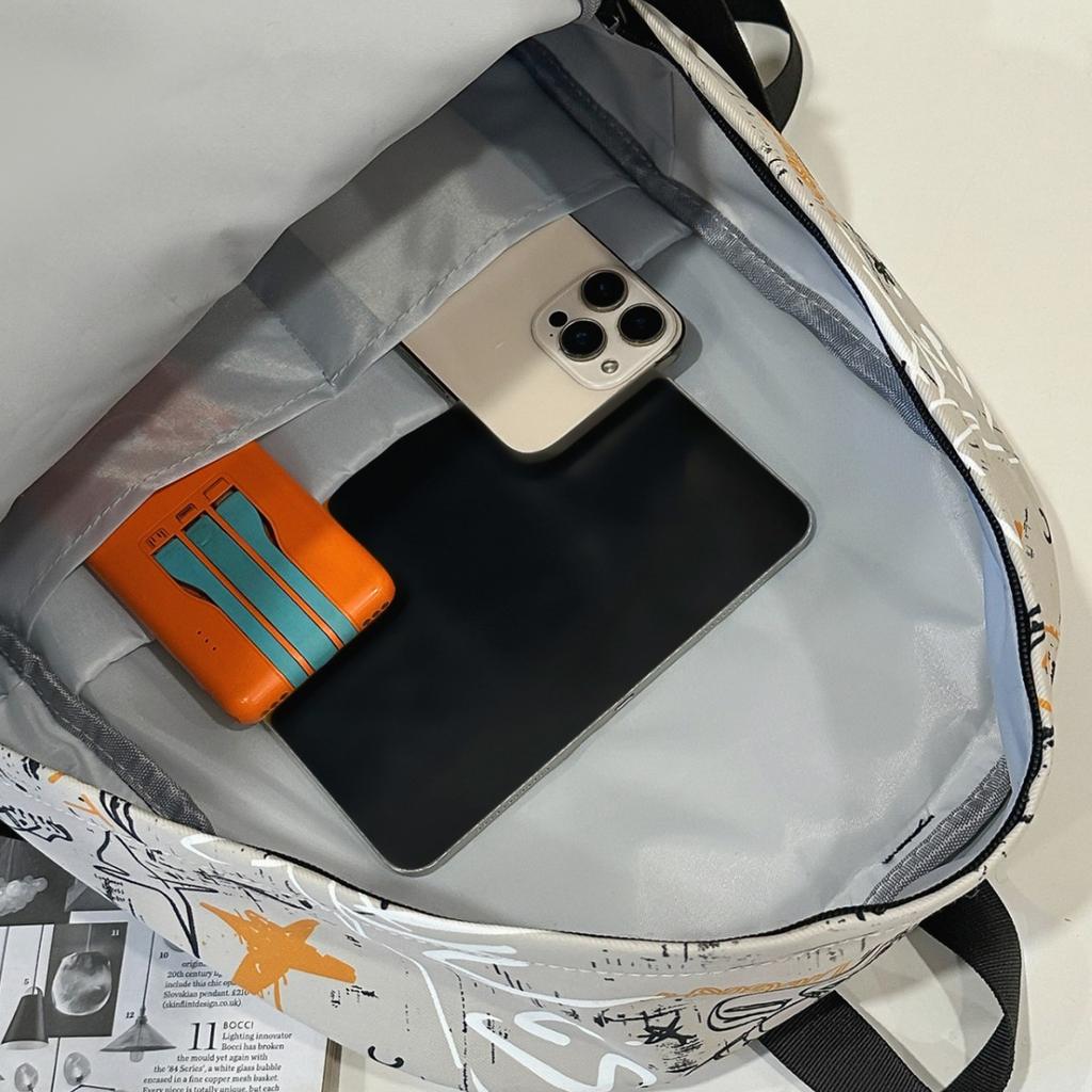Schoolbag Trend Ins Backpack School Bag Casual Large Capacity Backpack Men's Trendy Brand Junior High School Students College Students Leisure Travel