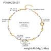 Stainless Steel Geometric Pendant Necklace With Zircon Stone Freshwater Pearl Texture Chain Women
