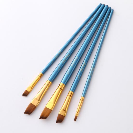5Pcs Professional Artist Nylon Paint Brush for Acrylic Watercolor Oil Painting