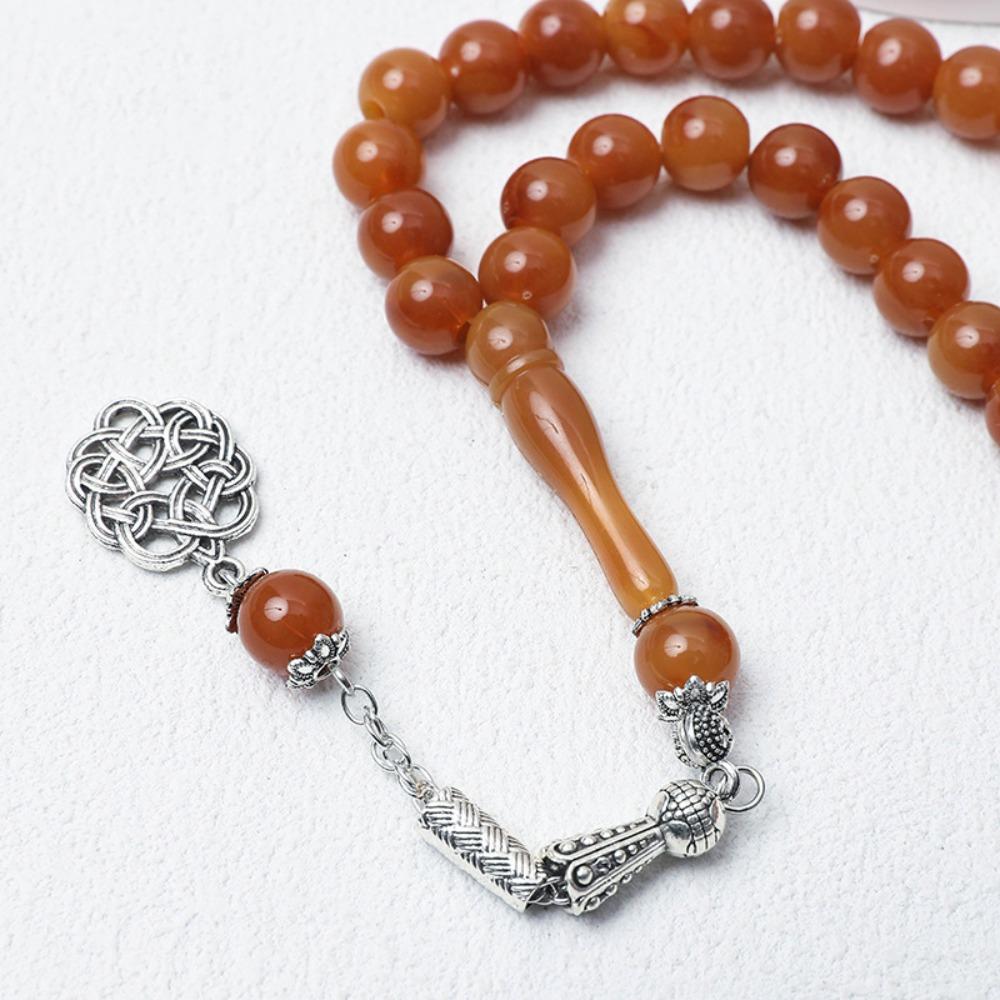 Imitation Beeswax Wrist Bracelet Arabic Pattern Prayer Counting Bracelet  Wrist Wear