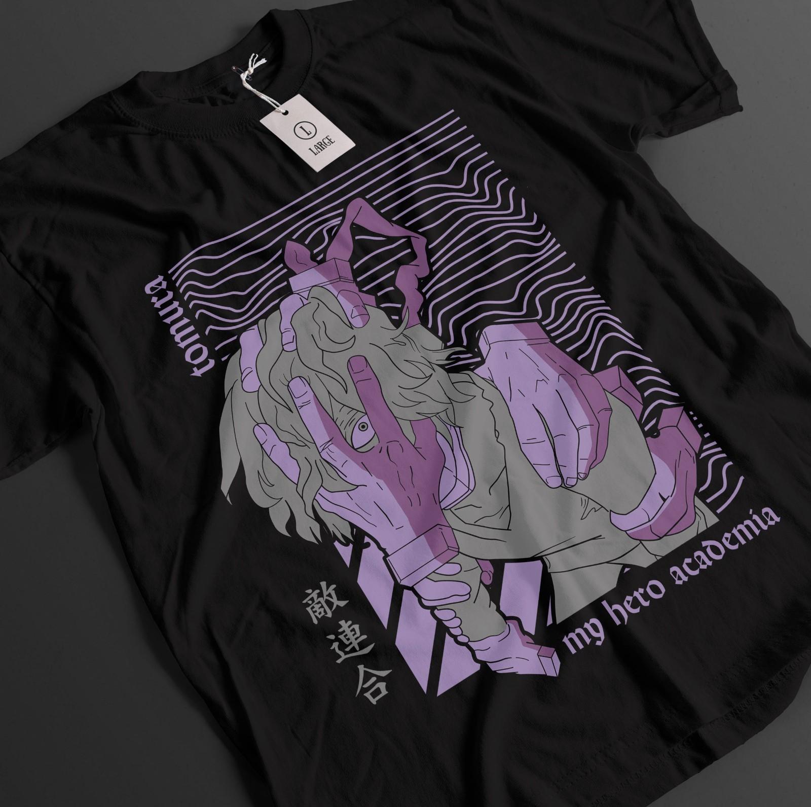 

Футболка My Hero Academia с Томурой Шигараки, Деку и Всемогущим, унисекс. 2XL
