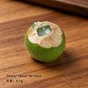 Mini Resin 3D Simulated Coconut Juice Decor 6Pcs Green Brown Accessories for DIY Handmade Gift Jewelry Making Craft