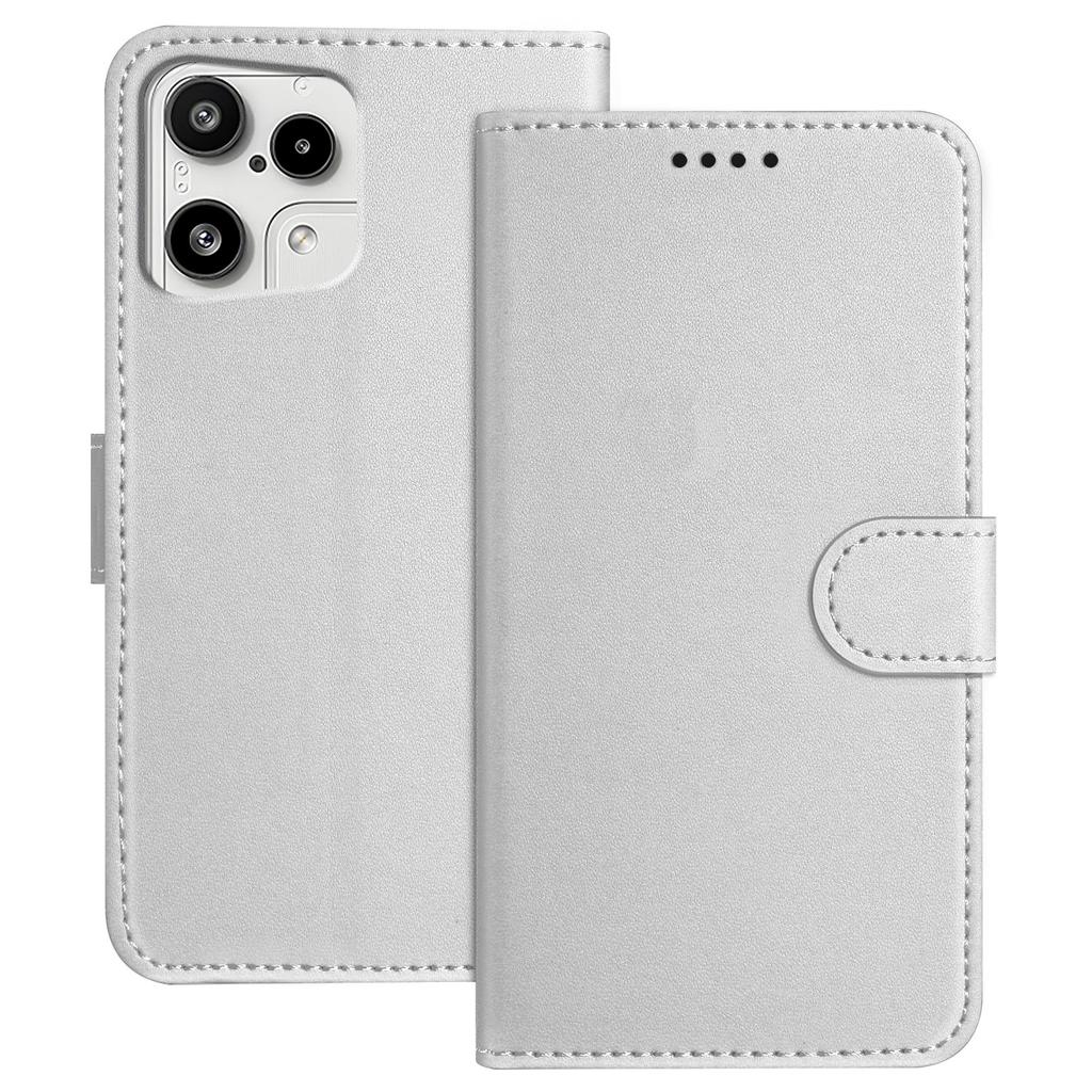 For Nothing Phone (3a) Lite 5G Leather Case Wallet Stand Solid Color Anti Drop Phone Cover