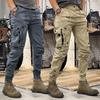 Men's Tactical Outdoor Casual Cuffed Work Pants - Straight Fit for Spring and Autumn