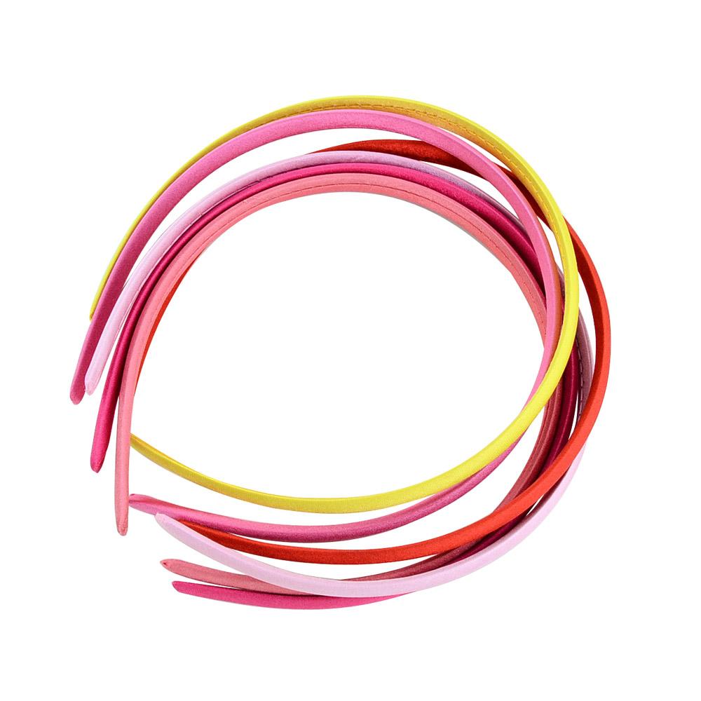 High Quality DIY Satin Covered Headbands Solid Fabric Resin Hair Band Plastic Hairbands Girls Hair Headband for Women