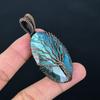 Tree of Life Faceted Labradorite Pendant Gemstone Jewelry, 999 Copper Wire Wrapped Pendant, Gift For Women Handmade Pendant