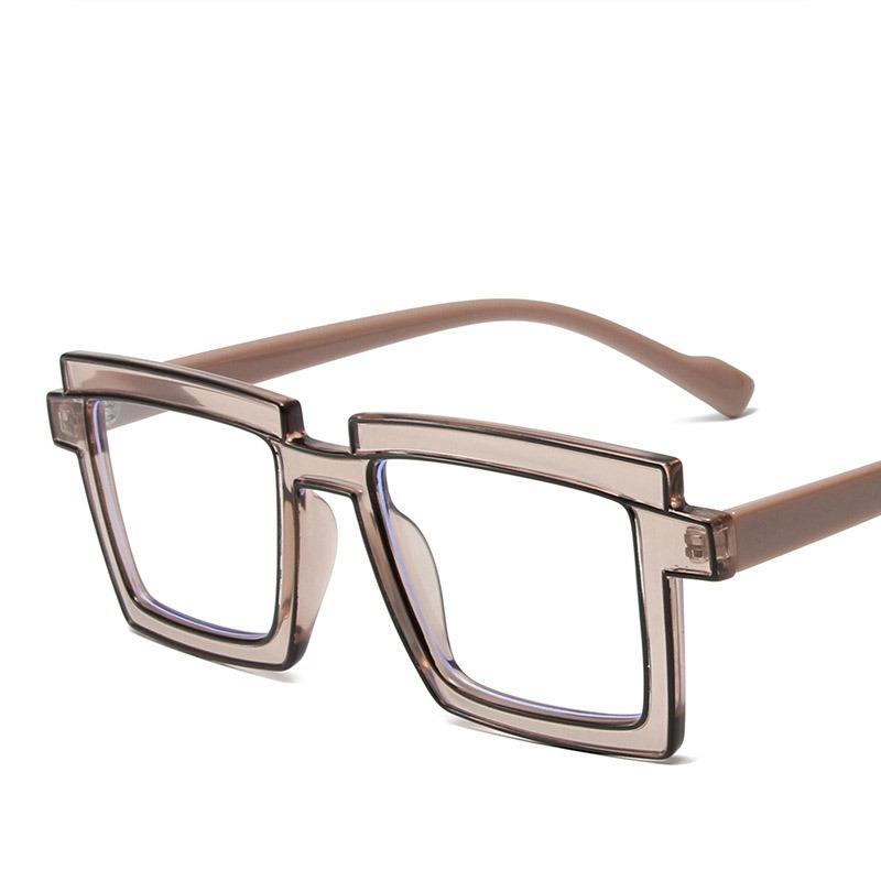 Vintage Luxury Brand Designer Punk Square TR90 Glasses Frame Women for Men Fashion Trendy Myopia Reading Pink Eyeglasses Frames