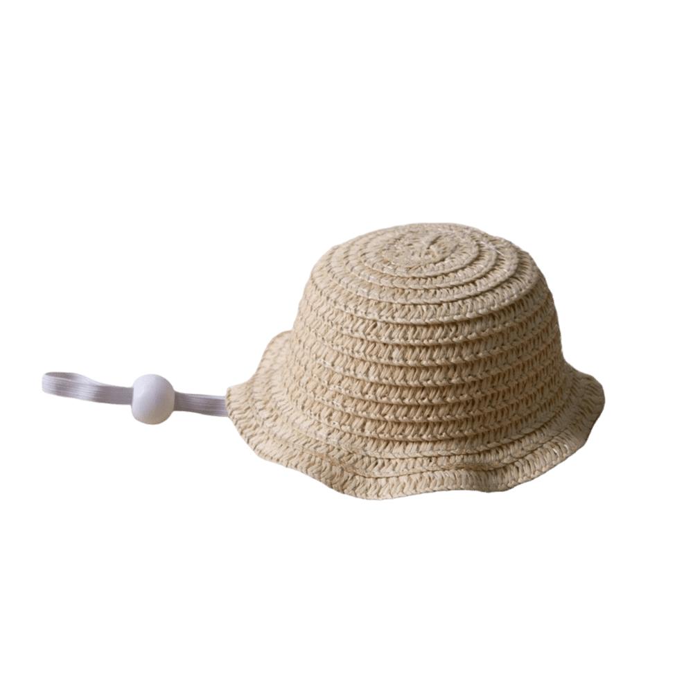 Adjustable Pet Straw Hat Breathable Pet Sunshade Hat Fashion Dog Fisherman Hat Photography Props