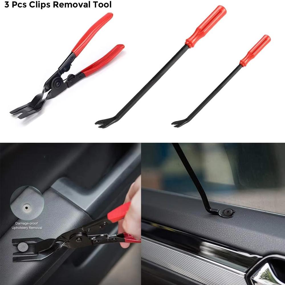 Auto Trim Puller Tool Kit Car Trim Removal Tool Set Plastic Pry Tools for Panel Door Audio Auto Clip Pliers Fastener Remover Set