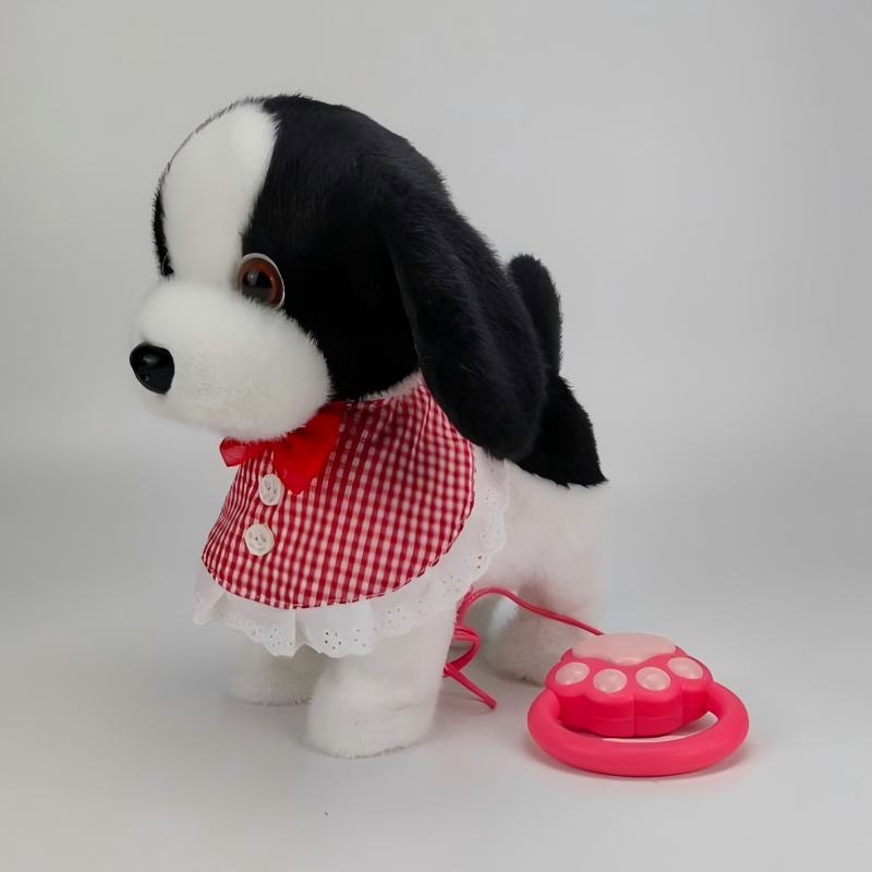 Leash Electric Walking Dog Toy Simulation Singing Puppy Toy Barking Plush Dog Toy Baby Craw Learning Toy Toddler Gift