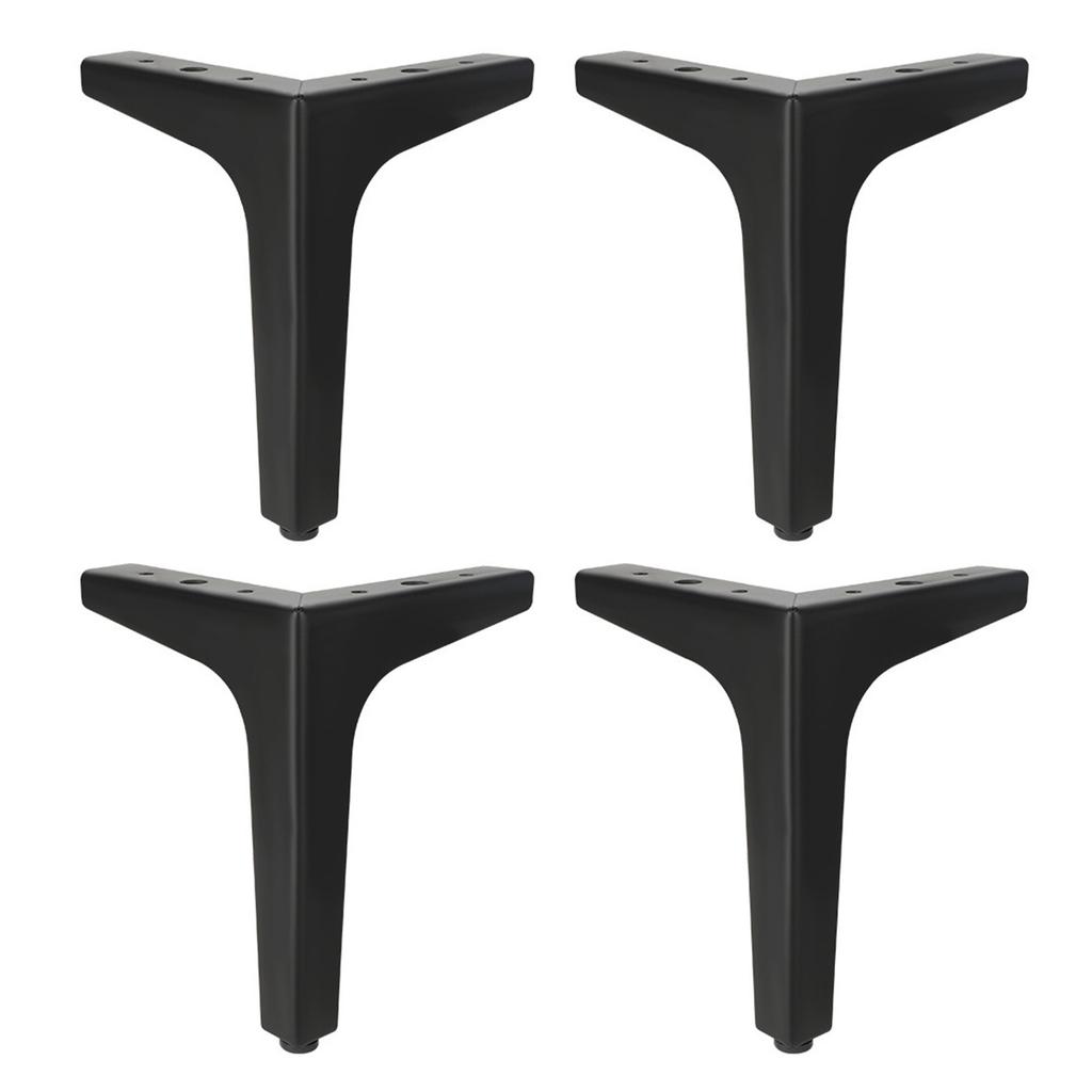 Set of 4 Metal Furniture Legs with Anti Slip Pads Metal Triangle Furniture Legs set for DIY Cabinet Sofa & Chair Support