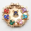 10pcs25 * 30MM Fashionable And Cute Alloy Teddy Bear DIY Accessories Hair Accessories Cartoon Phone Case Hole Shoe Accessories