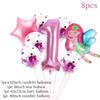 8pcs Girl Birthday Balloons Set Fairy Foil Balloons Number Helium Balloon 1 2 3 4 5 6 7 8 9 Years Old Kids Birthday Party Gifts
