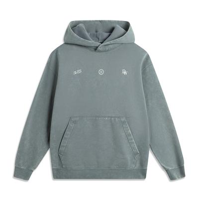 Li-Ning Wade Series Hettegenser med Bokstav Komfortabel Pustende Allsidig Fleece Varm Genser Menn genser Storm-Grå AWDV039-5