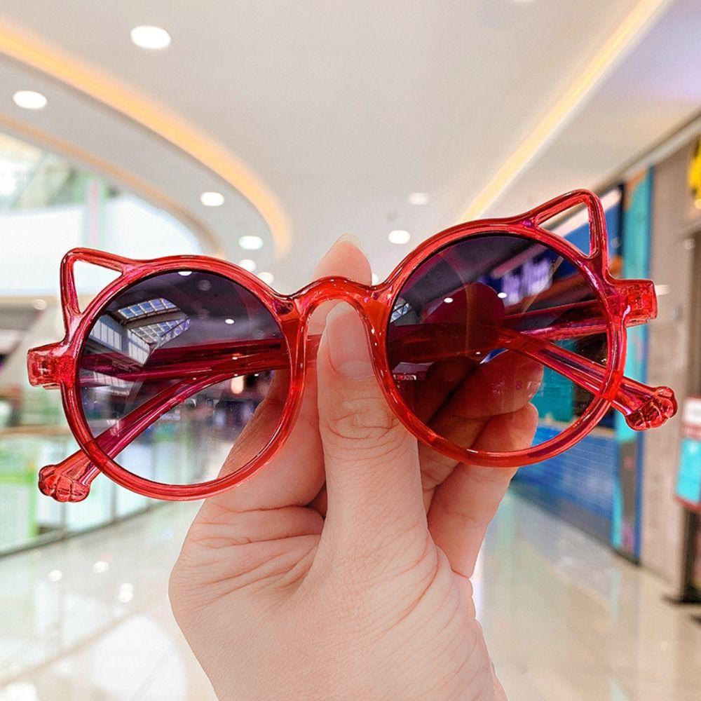 Retro Circular Frame Kids Sunglasses Uv400 Protection Ocean Lenses Summer Shades Beach Travel Streetwear Eyewear For Boy & Girl