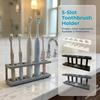 No Drilling Toothbrush Holder Multi-Slot Design Storage Rack Pencil Holder  Bathroom Countertop