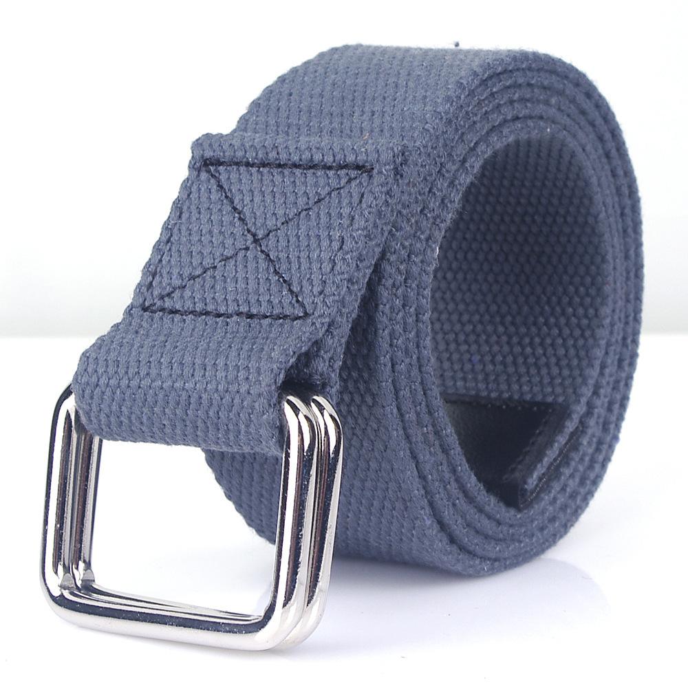 Nieuwe Tactische Canvas Riem Mannen Riemen Metalen Gesp Webbing Riemen voor Mannen Canvas Nylon Hoge Kwaliteit Band Casual Sport Studenten 110cm blue