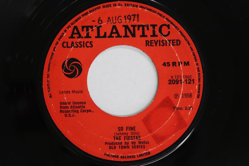 7inch Record FIESTAS - So Fine 2091121 ATLANTIC 1971 US Soul/Funk Used