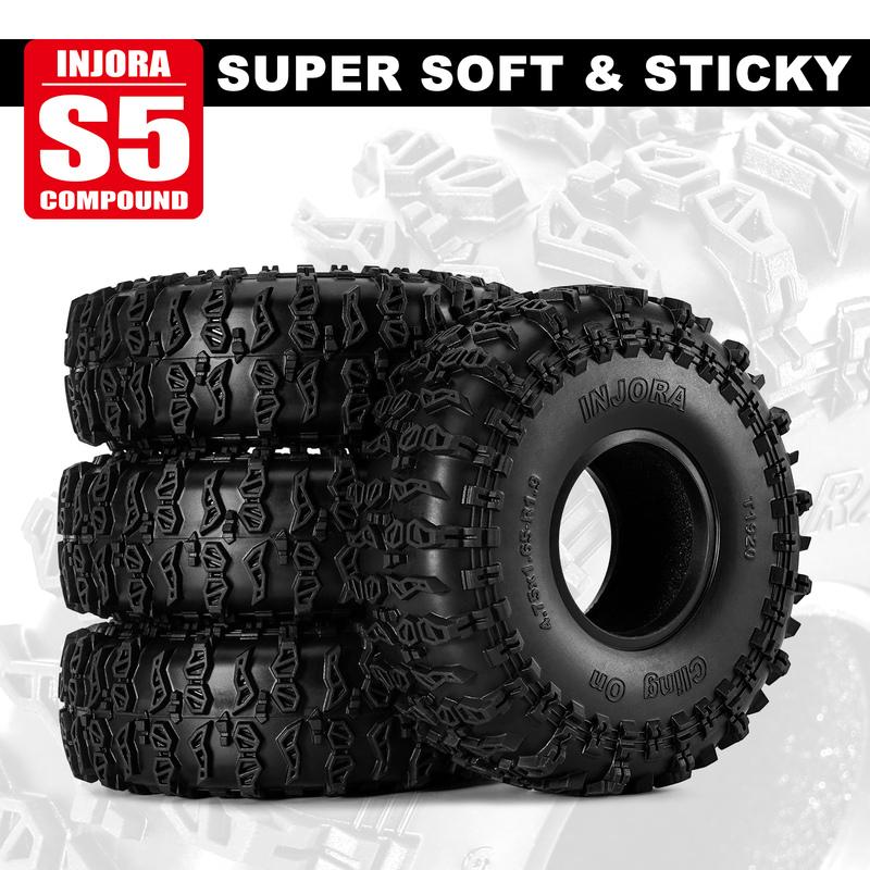 INJORA S5 1.9" Cling On Tires 120*42mm for 1/10 RC Crawler (T1920)