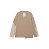 Li Ning Wade Series Destroyed Patchwork Loose Fit Crewneck Sweatshirt Men Sweatshirt Dusty-Brown AWDR737-3
