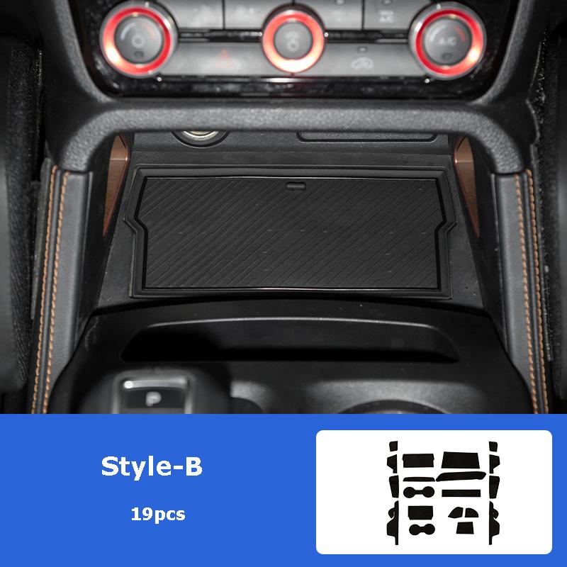 

For Ford Ranger 2025 Modified Car Interior Door Groove Pad Full Car Protective Mat Car Interior Decoration Accessories 19pcs Set
