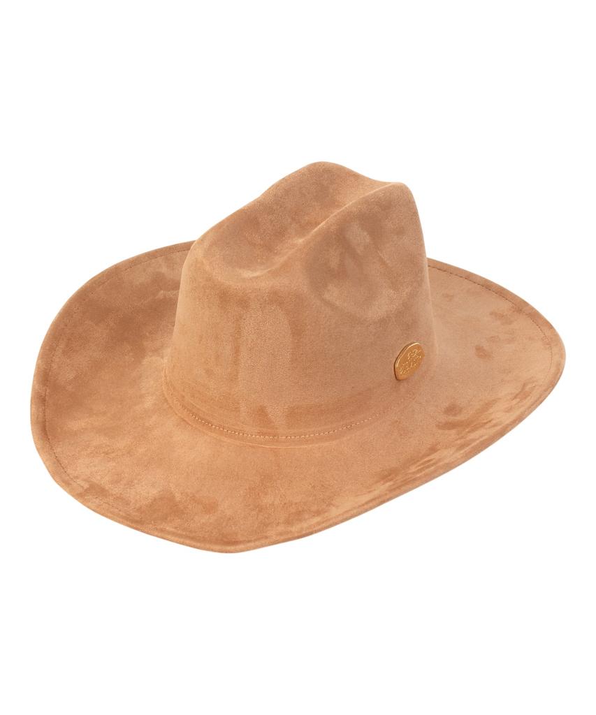 Yunibeosyeolkemiseuteuli Wire Cowboy Suede Beige Long Fedora Fedora
