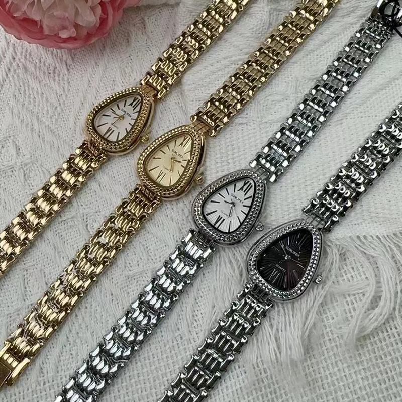 Zegarek Wąż dla Kobiet Zegarki Damskie Zegarek Kwarcowy na Rękę Moda Dama Sukienka Biżuteria Srebrny Złoty Zegarek Relogio Feminino