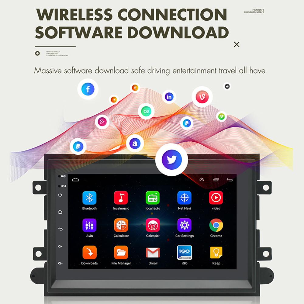 NAVIGUIDE 7'' Android Carplay Car Multimeida Player For Ford F150 Explorer Edge Escape Sport Lincoln Expedition Mustang NO DVD