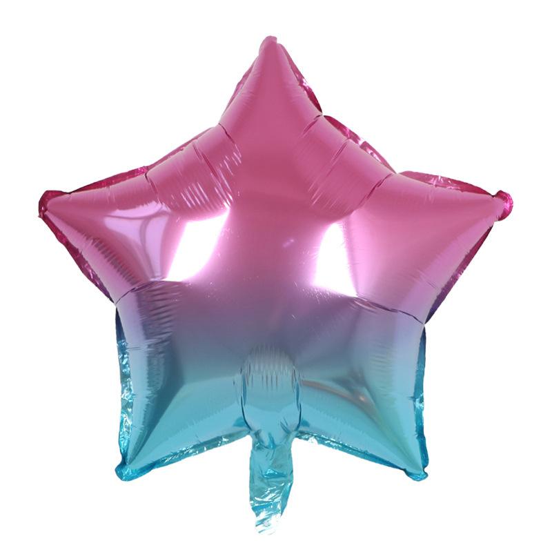 18-calowy balon w jednolitym kolorze w kształcie brzoskwiniowego serca i pentagramu, dekoracja na przyjęcie urodzinowe, ślubne, gwiazda, folia aluminiowa, gaz