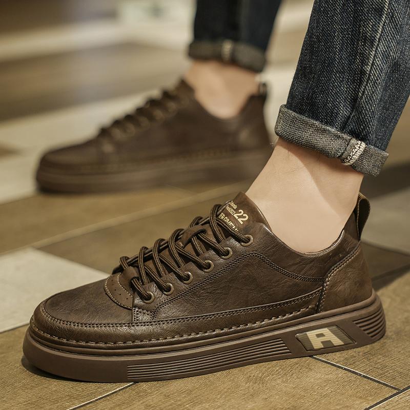 Fashion 2025 Summer Leather Oxford Shoes Breathable Outdoor Sneakers High Quality Handmade Lace-up Leather Shoes Casual Walking Shoes