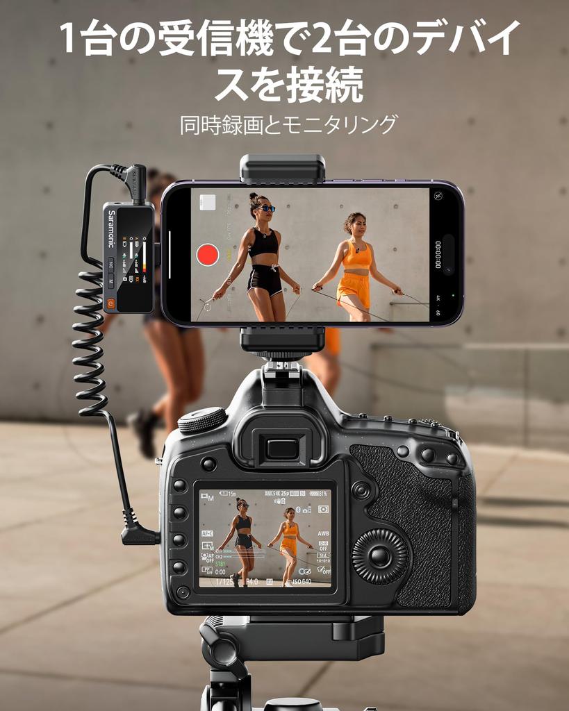 Saramonic Air Wireless Lapel Microphone, Type-C Wireless, Compatible with iPhone 1615 Series and Android Cameras, with 2-Level Noise Cancellation,