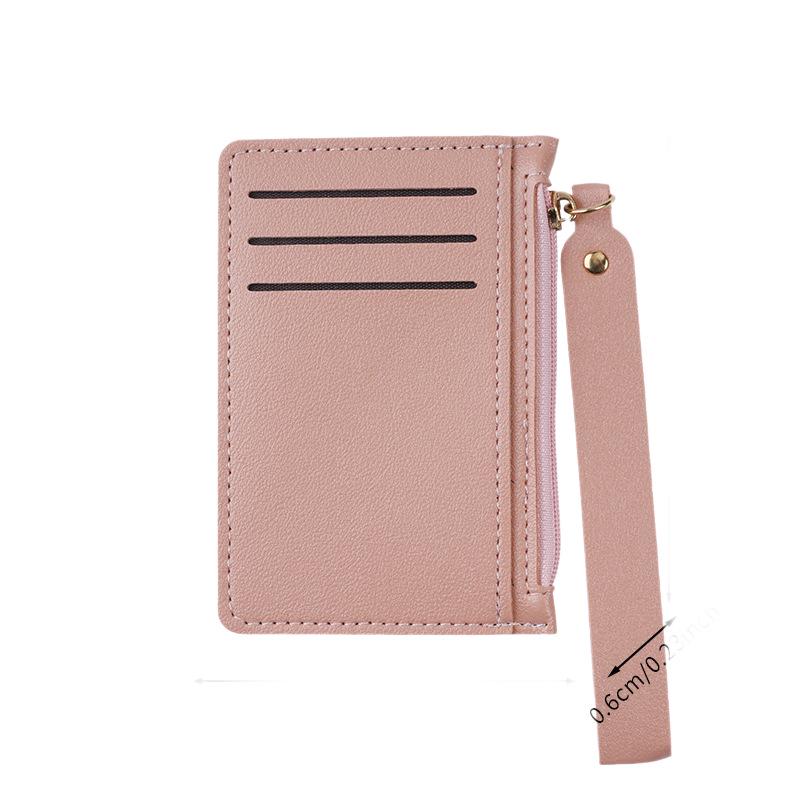 Ultra-thin Women's Zipper Coin Purse & Card Holder - Compact, Multifunctional Handheld Storage Bag