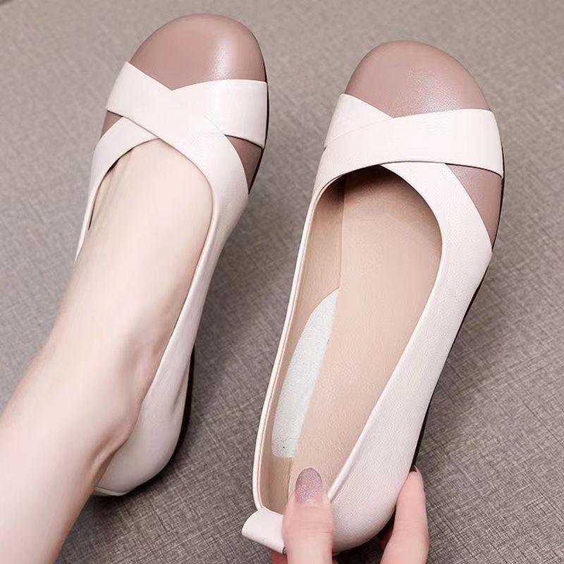sapatos femininas women round toe light weight spring slip on anti skid flat loafers lady cool black work shoes ab609