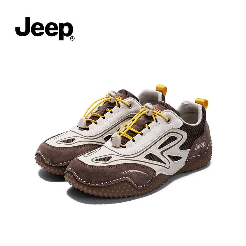 JEEP Женские ретро немецкие кроссовки для хайкинга P653W13213 38 серо-коричневый