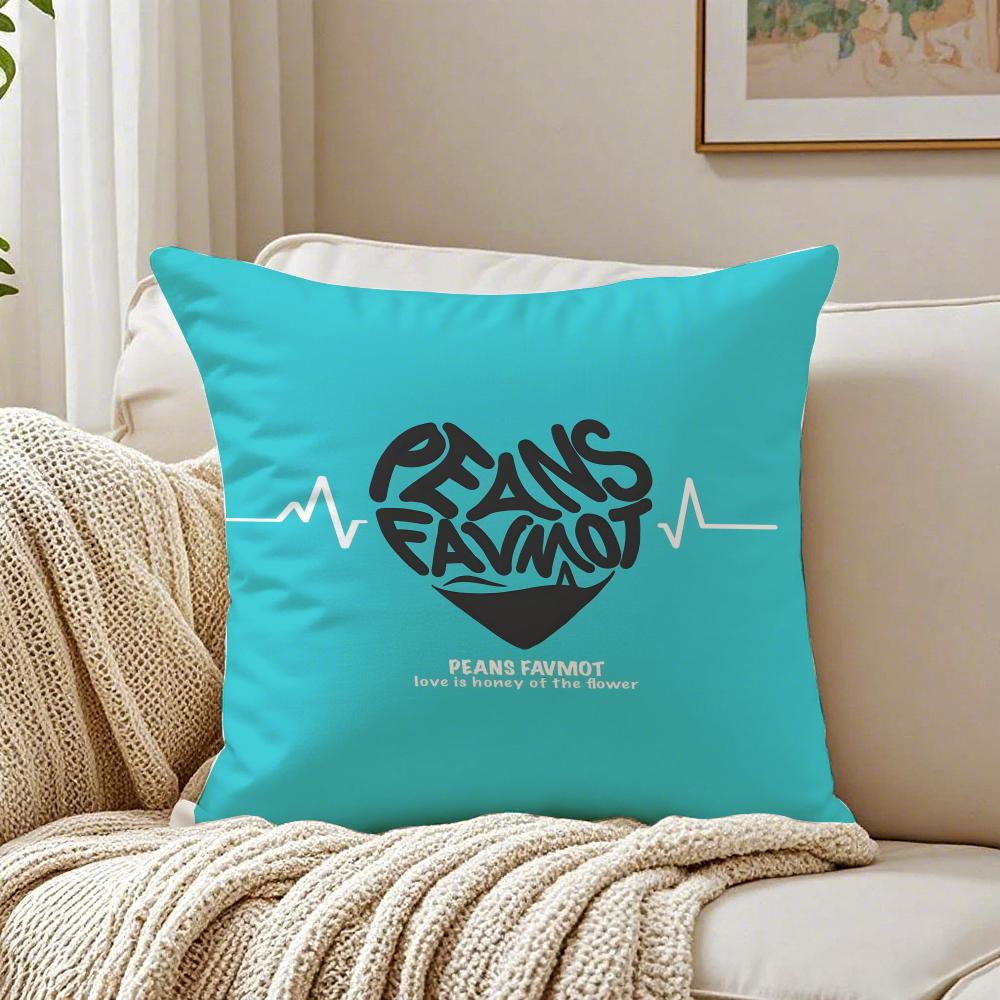 Lovely Sentence For Family Warm Hearts Cushion Cover Linen Pillowcase Soft  for Sofa Bed Home Room Decor 30x30cm