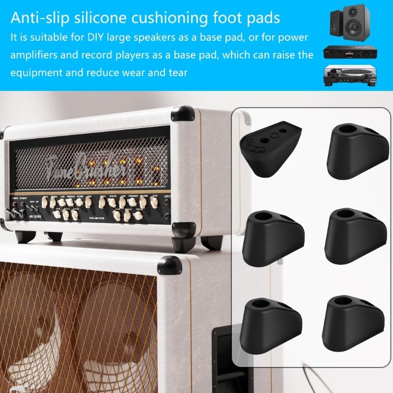 Durability Silicone Vibration Dampening Feet Pad For Speaker Stand Turntable Stability NonSlip Shock Absorption