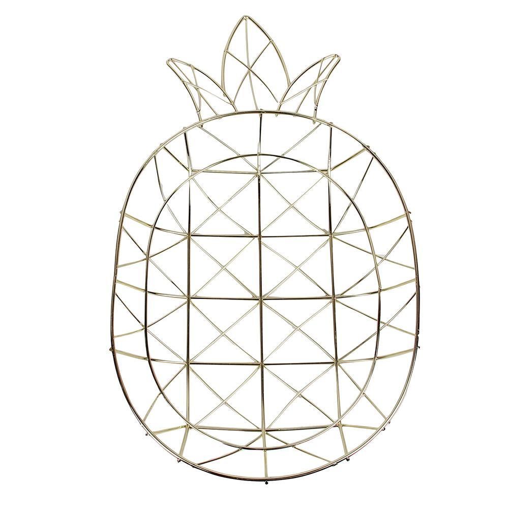Fruit Storage Basket Iron Pineapple Shape Tray Nordic Style Dessert Snack Plate
