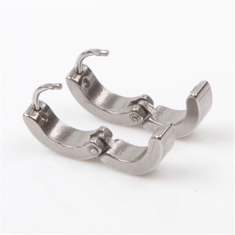 Mens Womens Stainless Steel Tube Hoop Ear Ring Stud Earrings Jewelry Punk Mens Womens Stainless Steel Tube Hoop Ear Ring Stud Earrings Jewelry Punk